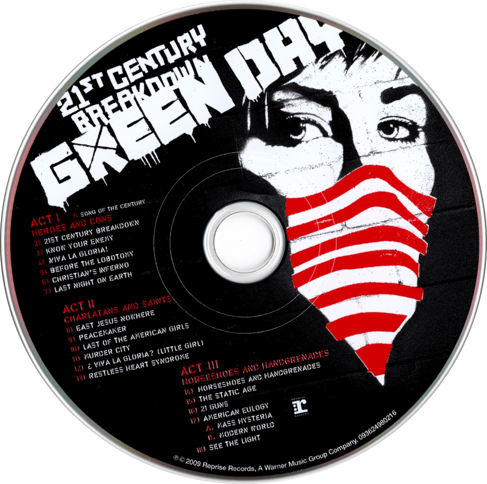 21st centry breakdown by green day disk